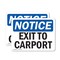 Signmission Exit Sign, Plastic, 14 in W, 10 in H, Exit To Carport OS-2PACK-NS-P-1014-L-12255 - alternate 1
